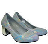 Czółenka Maciejka 03918-13 Kwiaty Popiel