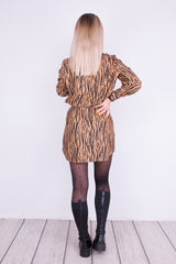 KOSZULOWA SUKIENKA W TYGRYSI PRINT