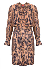 KOSZULOWA SUKIENKA W TYGRYSI PRINT