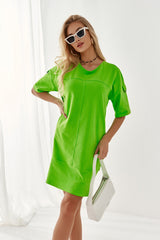 LIMONKOWA DZIANINOWA SUKIENKA