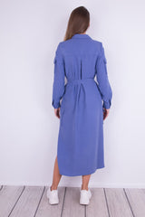 Chabrowa sukienka na guziki