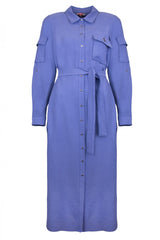 Chabrowa sukienka na guziki