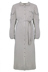 Khaki sukienka na guziki