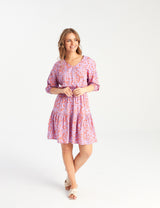 LAWENDOWA ZWIEWNA SUKIENKA