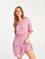 LAWENDOWA ZWIEWNA SUKIENKA