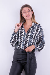 SZYKOWNA BLUZKA Z KOŁNIERZYKIEM