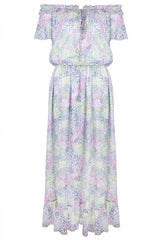 DŁUGA SUKIENKA W KOLOROWE KROPECZKI