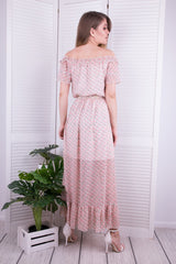 DŁUGA SUKIENKA W KOLOROWE KROPECZKI