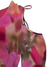 Długa sukienka z odkrytymi ramionami