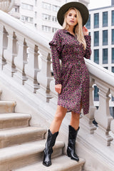 Sukienka w kolorową panterkę