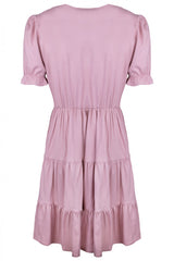 Sukienka wiosenna pudrowy róż