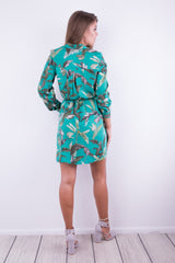 KOSZULOWA SUKIENKA TURKUSOWA