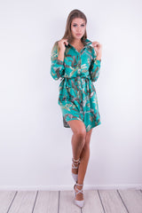 KOSZULOWA SUKIENKA TURKUSOWA