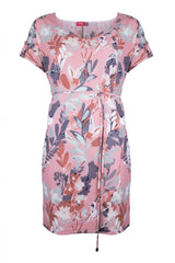 SUKIENKA W KWIATKI Z PATKAMI NA RĘKAWACH