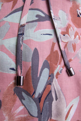 SUKIENKA W KWIATKI Z PATKAMI NA RĘKAWACH