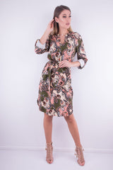 Sukienka w orientalny kwiatowy print