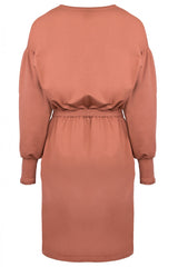 Sukienka dresowa miedziana