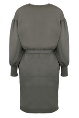 Sukienka dresowa khaki