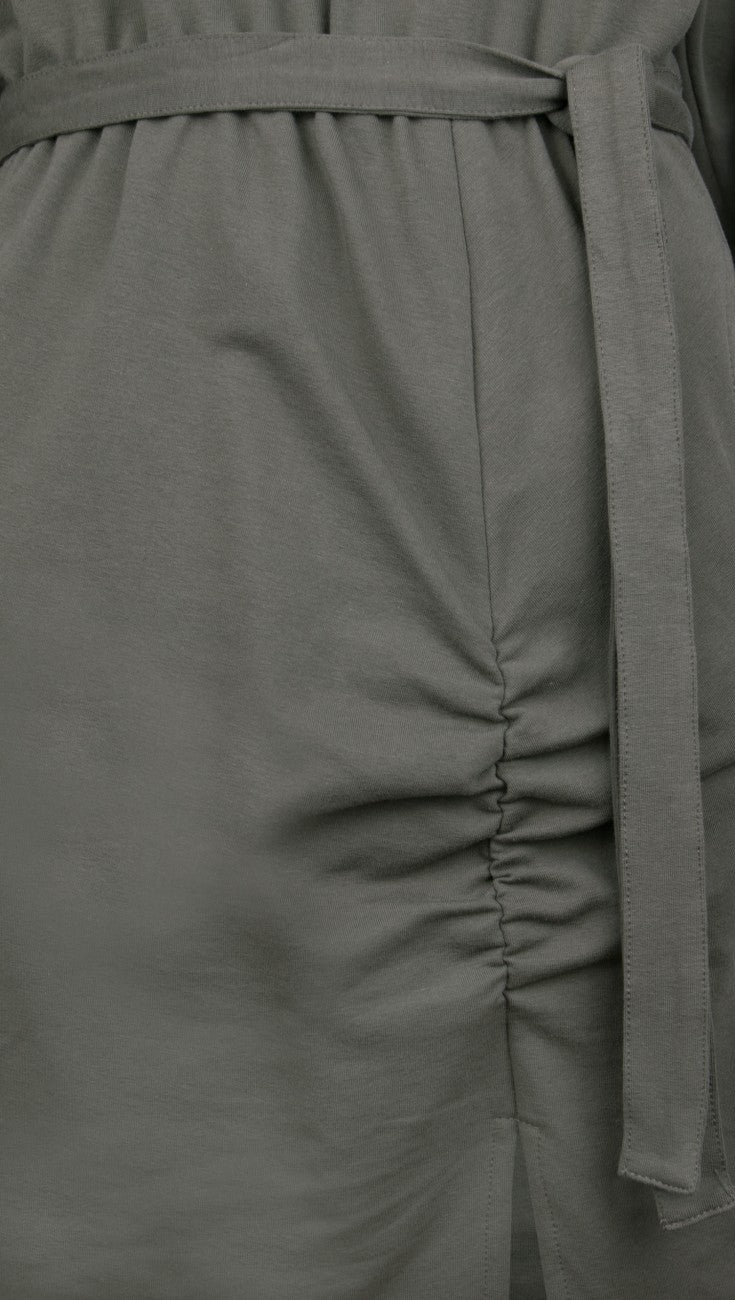 Sukienka dresowa khaki